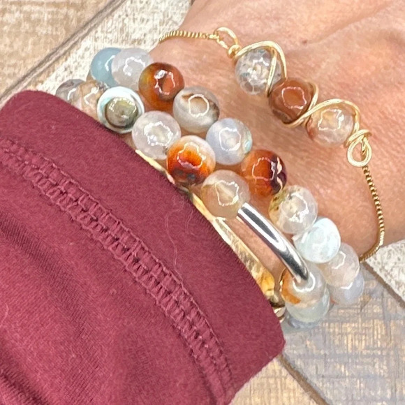 COPY - White and red crazy lace agate ring/happy ring/protection for Aries - Picture 12 of 12